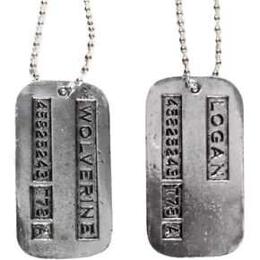 New Horizons Production Marvels X-Men Wolverine Logan's Double Sided Silvertone Dog TAG Pendant Necklace in Saudi Arabia