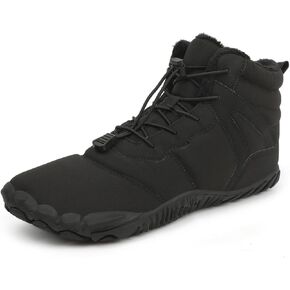 Nikoshen Winter Barefoot Hiking Boots for Men Women,Winter Wide Toe Barefoot Hiking Shoes Boots,Minimalist Snow Boots Barefoot,Five Finger Waterproof Fur Lining Sneakers in Saudi Arabia
