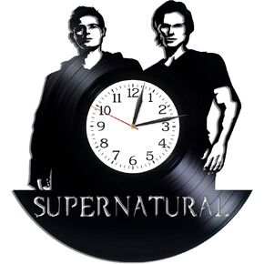 kovides سوبر وينشستر براذرز غرفة الفن lp الفينيل الرجعية سجل ساعة الحائط خمر هدية عيد ميلاد للرجل وينشستر الأخ الفن ساعة المسلسل الفن عيد الميلاد فكرة هدية لفتاة ساعة الحائط كبيرة in Kuwait