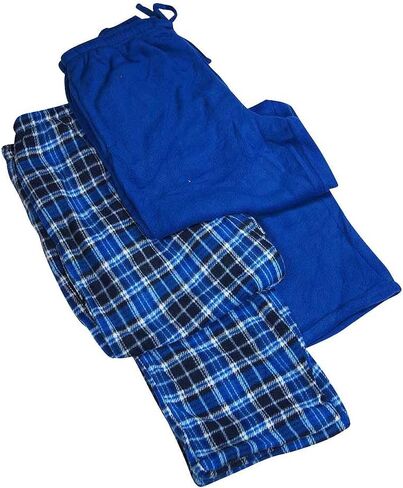 Hanes - بنطلون رجالي من الصوف الدقيق مكون من قطعتين، أزرق داكن 37527-X-Large in Saudi Arabia