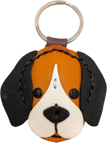 Genuine Leather Keychain, Animal Keyring, Bag Purse Charm Pendant Gifts Handmade, Cute Key Holder, Pets Lover Accessories in Saudi Arabia