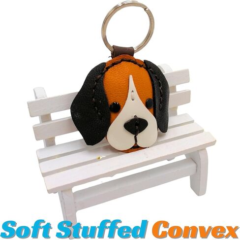 Genuine Leather Keychain, Animal Keyring, Bag Purse Charm Pendant Gifts Handmade, Cute Key Holder, Pets Lover Accessories in Saudi Arabia