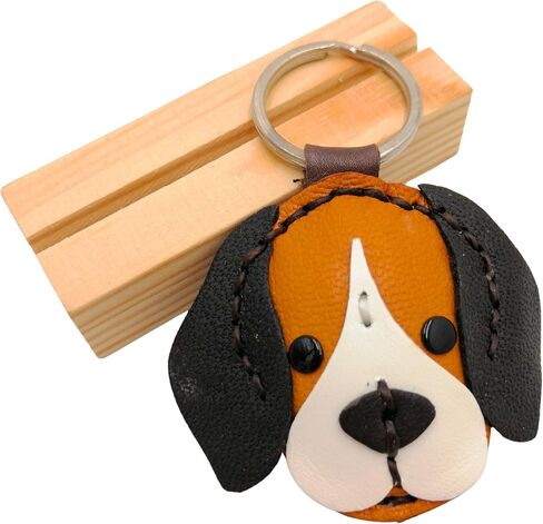 Genuine Leather Keychain, Animal Keyring, Bag Purse Charm Pendant Gifts Handmade, Cute Key Holder, Pets Lover Accessories in Saudi Arabia