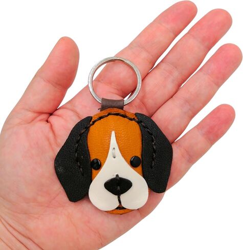 Genuine Leather Keychain, Animal Keyring, Bag Purse Charm Pendant Gifts Handmade, Cute Key Holder, Pets Lover Accessories in Saudi Arabia