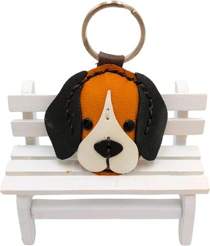 Genuine Leather Keychain, Animal Keyring, Bag Purse Charm Pendant Gifts Handmade, Cute Key Holder, Pets Lover Accessories in Saudi Arabia