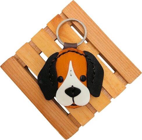 Genuine Leather Keychain, Animal Keyring, Bag Purse Charm Pendant Gifts Handmade, Cute Key Holder, Pets Lover Accessories in Saudi Arabia