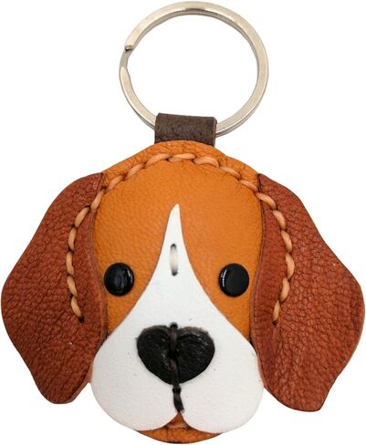 Genuine Leather Keychain, Animal Keyring, Bag Purse Charm Pendant Gifts Handmade, Cute Key Holder, Pets Lover Accessories in Saudi Arabia