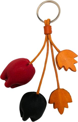 Genuine Leather Keychain, Animal Keyring, Bag Purse Charm Pendant Gifts Handmade, Cute Key Holder, Pets Lover Accessories in Saudi Arabia