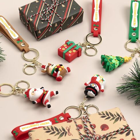 ZukZythepsor 5-Pack Christmas Keychain Set - 3D Santa Claus, Snowman & Christmas Elements Keyrings - Christmas Ornaments, Stocking Fillers, Family, Friends, Children, Colleagues in Saudi Arabia