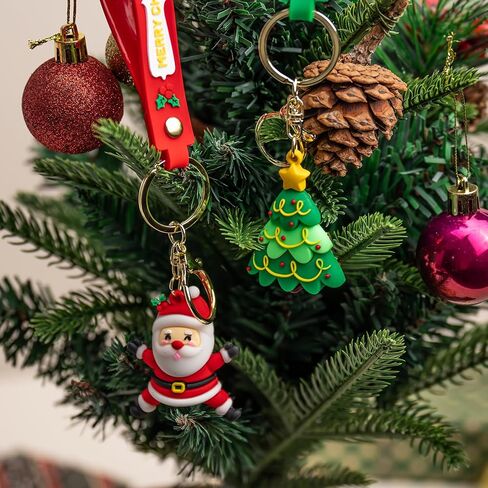 ZukZythepsor 5-Pack Christmas Keychain Set - 3D Santa Claus, Snowman & Christmas Elements Keyrings - Christmas Ornaments, Stocking Fillers, Family, Friends, Children, Colleagues in Saudi Arabia