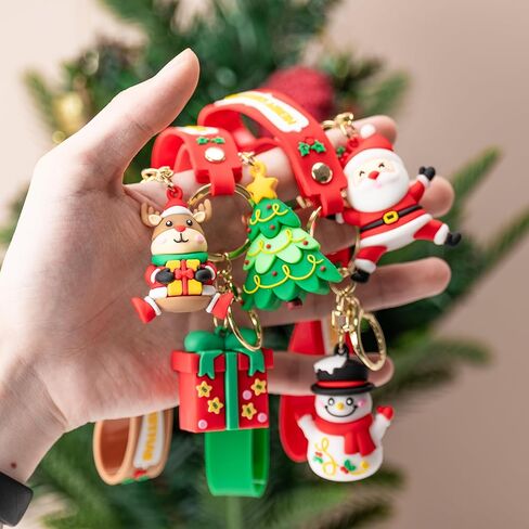 ZukZythepsor 5-Pack Christmas Keychain Set - 3D Santa Claus, Snowman & Christmas Elements Keyrings - Christmas Ornaments, Stocking Fillers, Family, Friends, Children, Colleagues in Saudi Arabia