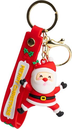 ZukZythepsor 5-Pack Christmas Keychain Set - 3D Santa Claus, Snowman & Christmas Elements Keyrings - Christmas Ornaments, Stocking Fillers, Family, Friends, Children, Colleagues in Saudi Arabia