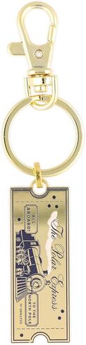 SalesOne The Polar Express Believe Gold Train Ticket Enamel Charm Keychain, Keyring Holder in Saudi Arabia