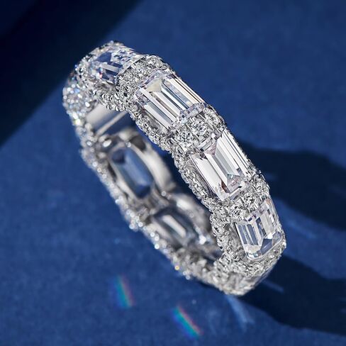 Gorgeous Bright Cubic Zirconia Proposal Ring Female Luxury Wedding Band Jewelry in Saudi Arabia