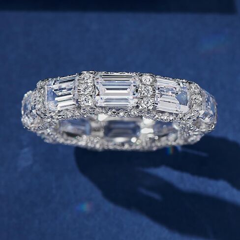 Gorgeous Bright Cubic Zirconia Proposal Ring Female Luxury Wedding Band Jewelry in Saudi Arabia