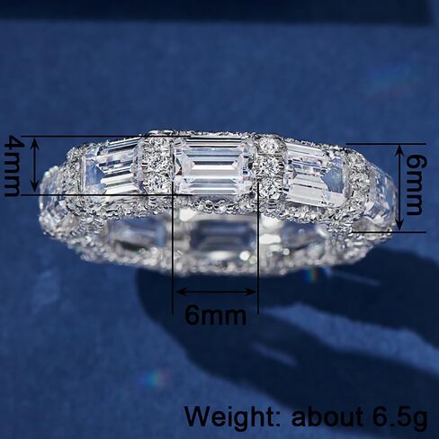 Gorgeous Bright Cubic Zirconia Proposal Ring Female Luxury Wedding Band Jewelry in Saudi Arabia