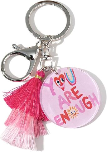 ZRLABL Inspirational Acrylic Keychain with Tassels, Motivational Design, Decorative Accessory for Purse, Handbag, Backpack in Saudi Arabia