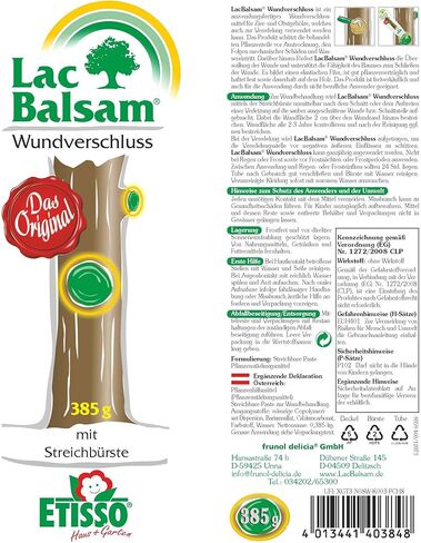 Etisso® LacBalsam® Wound Closure for Trees (385 g) · Wound Balm Tree · Tree Plaster for Bark Injury & Cuts · Tree Wax for Wound Treatment · Specially for Ornamental Trees & Fruit Trees in Saudi Arabia