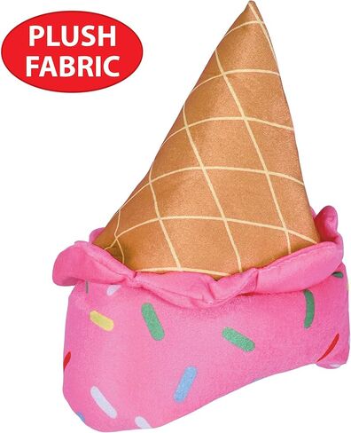 Beistle Plush Ice Cream Cone Hat – Fun Food-Themed Costume Accessory for Parties, Festivals & Events, Design with Pink Scoop and Sprinkles, Wearable Photo Prop, Novelty Summer Celebration Headwear in Saudi Arabia