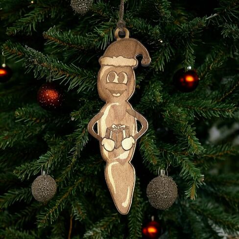 Ornament - Howdy Ho - Raw Wood 2x5in in Saudi Arabia