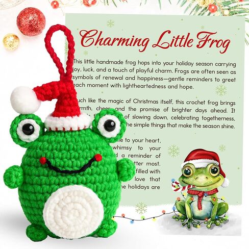 KORUBIA Pig Ornaments for Christmas Tree - Pig Crochet Ornament - Farm Animals Lover Gifts for Women, Men - Cute Farm Animal Gifts for Women, Men, Lovers - Christmas Crochet Ornament 2025 & Card in Saudi Arabia