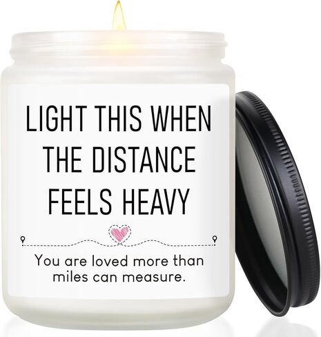 Long-Distance Relationship Gifts for Him, Her, Girlfriend, Boyfriend, Funny Christmas Birthday Valentines Day Candle Gifts for Long-Distance Friendship Gift, 7OZ Lavender Scented Candle in Saudi Arabia