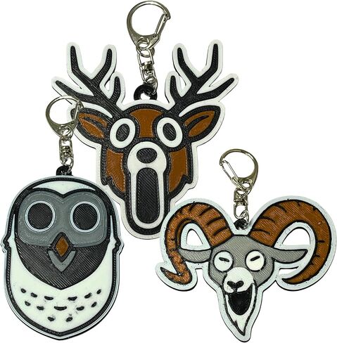 Monkey Stix 3 Pack - 99 Nights in the Forest Keychains - Deer Owl Ram Keychain Video Game Meme Six Seven 6-7 Gifts for Xmas 2025 Viral Saying Slang Cool Keepsake Funny Gamer Gift in Kuwait