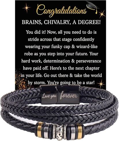 To My Son Grandson Bracelet From Mom Grandma, Infinity Knot Love You Forever Linked Together Handmade Leather Cuff Mens Birthday Weave Gift Jewelry in Saudi Arabia