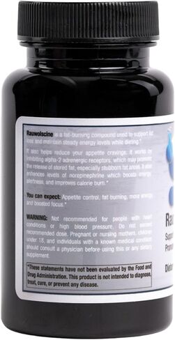 Slim Science Rauwolscine Yohimbine HCL Dietary Supplement - 3mg Per Capsule, 90 Capsules Once a Day | Supports Energy, Focus, Performance and Healthy Metabolism in Saudi Arabia