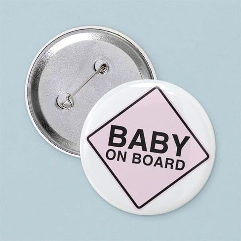 CafePress Baby On Board 2.25 زر، 2.25 بوصة، زر دائري بظهر خلفي in Saudi Arabia