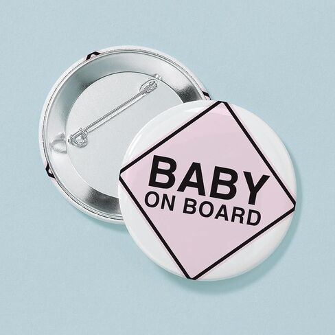 CafePress Baby On Board 2.25 زر، 2.25 بوصة، زر دائري بظهر خلفي in Saudi Arabia