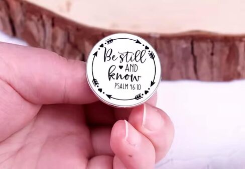 Be Still and Know Psalms Psalm 46:10 Christian Jesus Christ Bible Verses 1.2" Enamel Pin Badge in Saudi Arabia