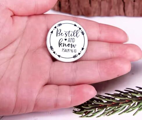 Be Still and Know Psalms Psalm 46:10 Christian Jesus Christ Bible Verses 1.2" Enamel Pin Badge in Saudi Arabia