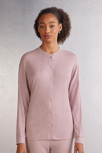 Intimissimi Woman's Chic Comfort Long Sleeve Modal Button-Up Top in Saudi Arabia