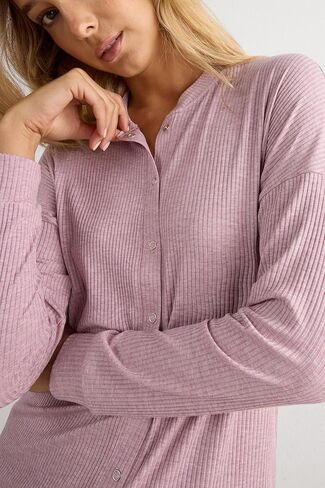 Intimissimi Woman's Chic Comfort Long Sleeve Modal Button-Up Top in Saudi Arabia