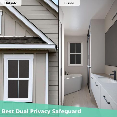 Blackout Window Film Privacy Frosted Sun Blocking Black Window Cover Room Darkening Window Tint for Home Static Cling 100% Light Blocking 11.8 x 78.7 Inches in Saudi Arabia