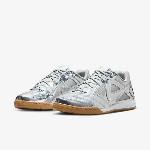 Nike Gato LV8 Men's Shoes (IB3566-001, Metallic Silver/White/Gum Light Brown/Metallic Silver) in Saudi Arabia