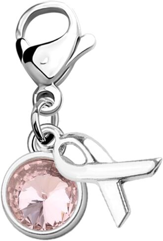 CHOORO Pink Ribbon Clip on Charm Breast Cancer Awareness Pin Pink Awareness Zipper Pull Breast Cancer Support Gift in Saudi Arabia