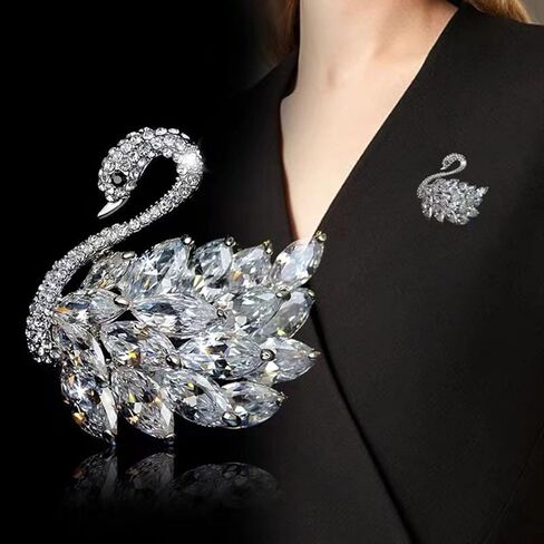 YZYDF Exquisite Swan Brooch Pin able Swan Pin Swan Corsage Pin Clothing Jewelry Gift for Individuals in Saudi Arabia