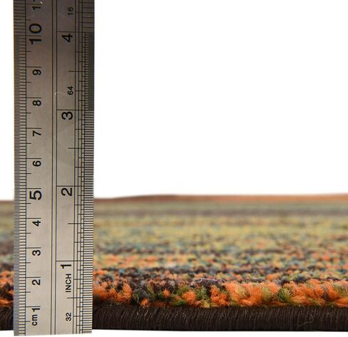 مجموعة Loom Jardin الفريدة من نوعها، سجادة منطقة ملونة ونابضة بالحياة ومجردة بألوان مائية (9' 0 × 12' 0 مستطيلة، متعددة/برتقالية) in Saudi Arabia