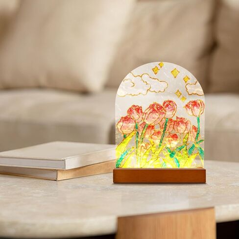 Aepiraza 4.33" Rectangle Wooden Led Lights Display Base, Brown Wooden Rectangle Light Base Warm Light Display Base with USB Cable for Crystal Glass Resin Art Display (2Pcs) in Saudi Arabia