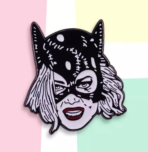 Bat Cat Costume Michelle Pfeiffer Hear Me Roar Woman Super Villain Hero Movie Film 1.25" Enamel Pin Badge in Saudi Arabia