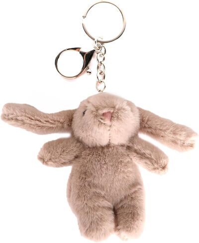 Cute Bunny Plush Keychain for Backpack, 3.5 Inch Mini Rabbit Key Chain, Car Key Chain, Purse Charm Pendant Gift for Women and Teens in Saudi Arabia