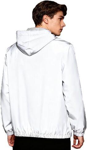 Brother Wang Spring and Autumn Season Men's Night Reflective Jacket Loose Hooded Cycling Jacket Outdoor Clothing in Saudi Arabia