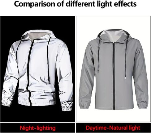 Brother Wang Spring and Autumn Season Men's Night Reflective Jacket Loose Hooded Cycling Jacket Outdoor Clothing in Saudi Arabia