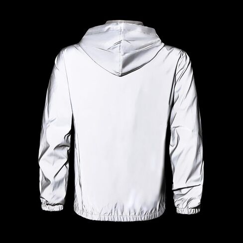 Brother Wang Spring and Autumn Season Men's Night Reflective Jacket Loose Hooded Cycling Jacket Outdoor Clothing in Saudi Arabia