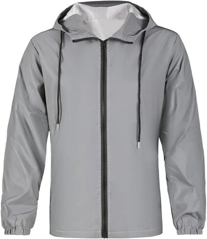Brother Wang Spring and Autumn Season Men's Night Reflective Jacket Loose Hooded Cycling Jacket Outdoor Clothing in Saudi Arabia