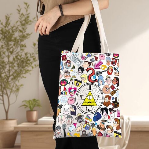 G2TUP Mystery Shack Tote Bag هدية العين الغامضة هدايا Mistery Shack هدايا Cmabel & Dipper & Cartoon in Saudi Arabia
