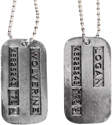 New Horizons Production Marvels X-Men Wolverine Logan's Double Sided Silvertone Dog TAG Pendant Necklace in Saudi Arabia