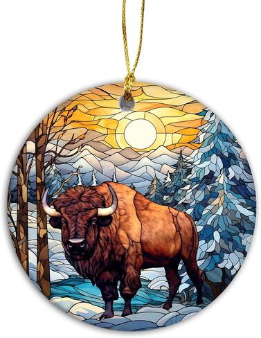Horse Christmas Ornament 2025 | Horse Stained Glass Ornament, Elegant Ceramic Horse Lover Gift - Girl Love Horse, Farmhouse Rustic Western Home Décor Keepsake (Floral Horse) in Saudi Arabia